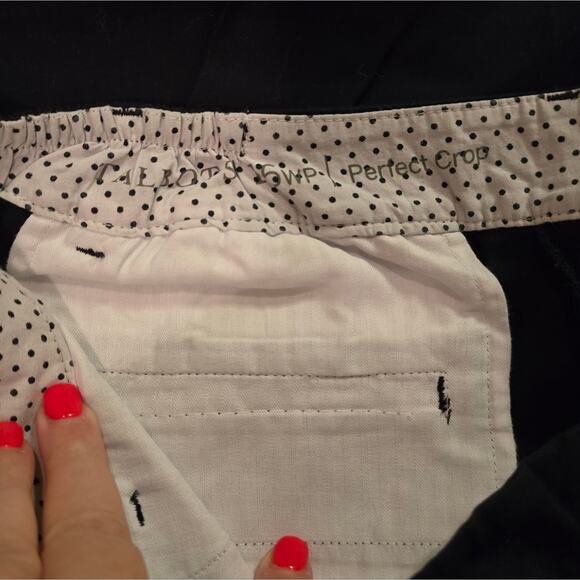 Talbots Navy Blue Perfect Crop Button Hem Detail Comfy Pants Plus SZ 16WP PETITE - Picture 15 of 16